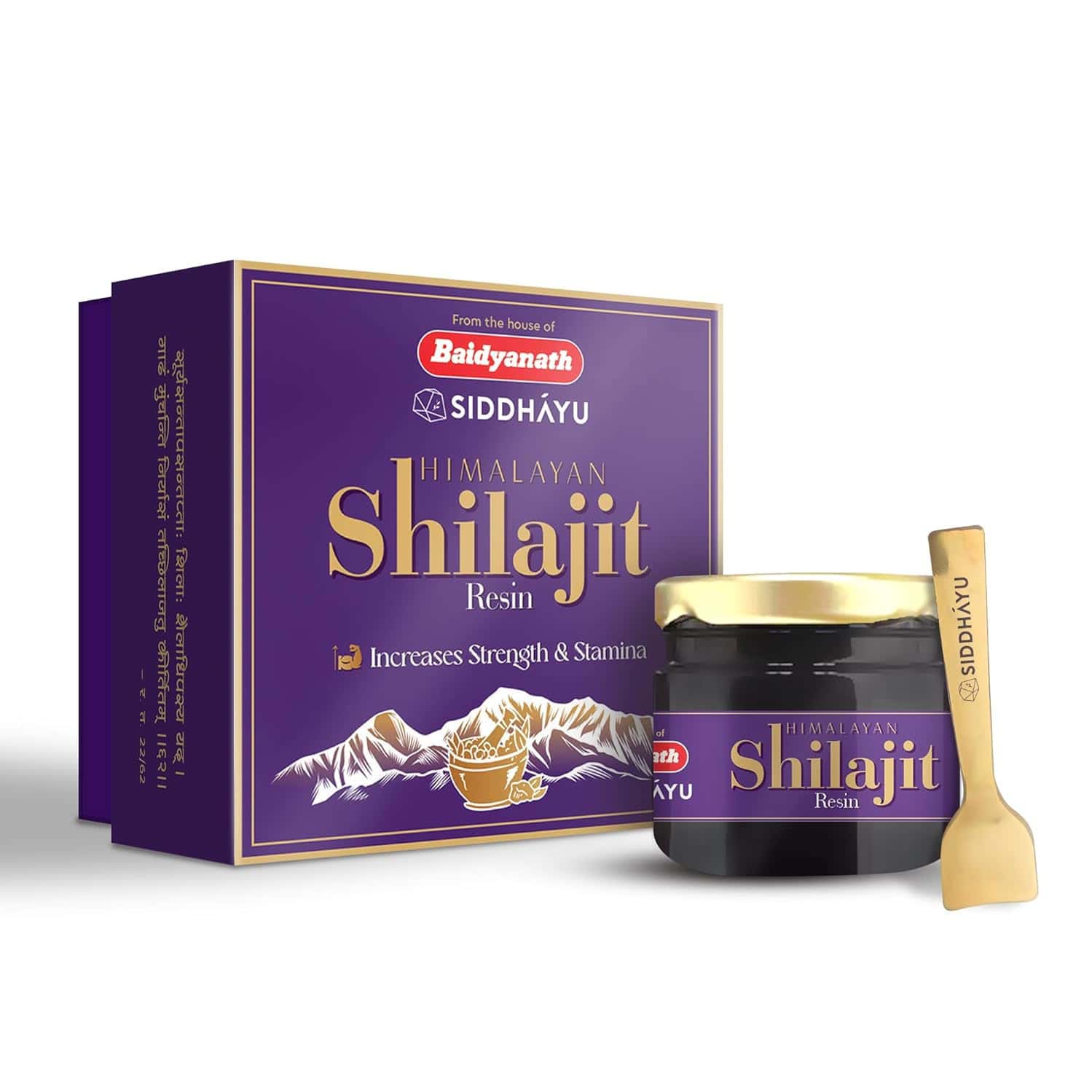 Baidyanath Asli Ayurved Himalayan Shilajit Resin | Improves Strength Stamina Vitality | 20g (2 Pack)