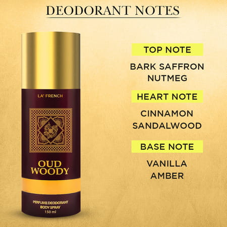 La French Oud Woody Deodorant For Men & Women | 150ml