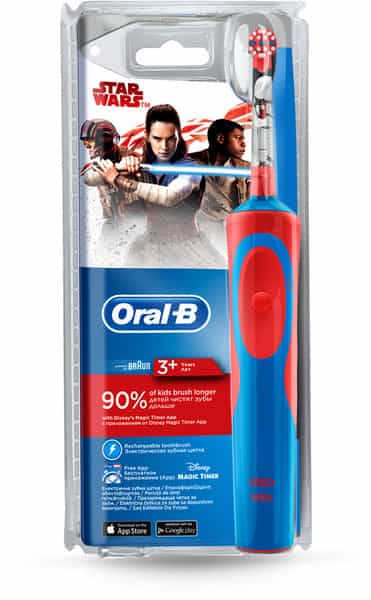 Oral-B Kids Electric Rechargeable Toothbrush Featuring Star Wars Characters