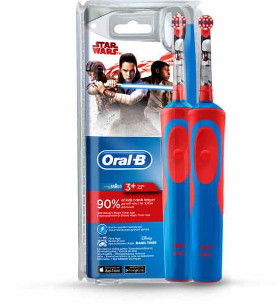 Oral-B Kids Electric Rechargeable Toothbrush Featuring Star Wars Characters