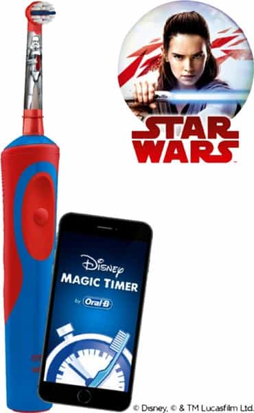 Oral-B Kids Electric Rechargeable Toothbrush Featuring Star Wars Characters