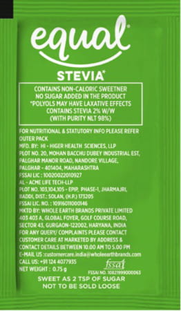 Equal Stevia 100% Natural Sweetness From Stevia 75g (50 Sachets Box)