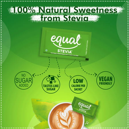 Equal Stevia 100% Natural Sweetness From Stevia 75g (50 Sachets Box)