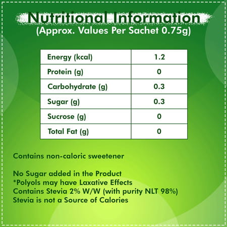 Equal Stevia 100% Natural Sweetness From Stevia 75g (50 Sachets Box)