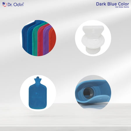 Dr. Odin 2 Litre Hot Water Bag | Non Electric Leakproof & Reusable Heating Pad (Dark Blue)