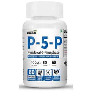 Nutrija P5p (pyridoxal 5 - Phosphate) 100mg Supplement - 60 Veg Capsules (pack Of 1)
