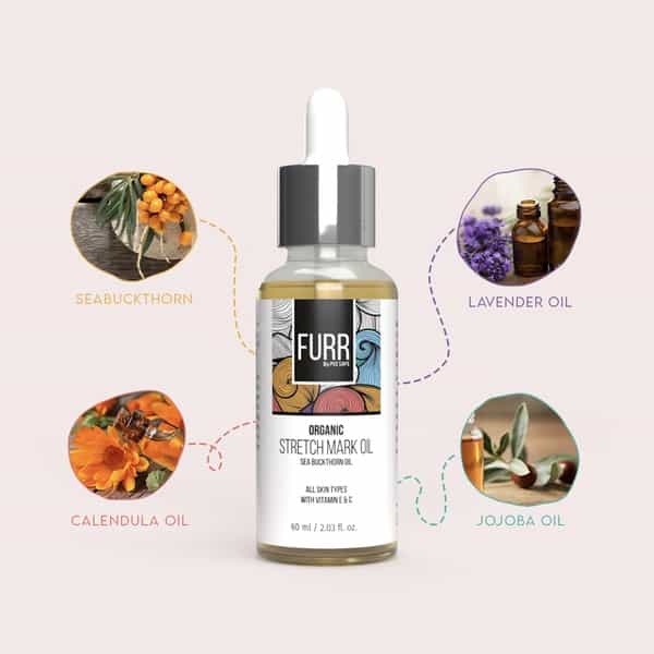 Furr By Pee Safe Organic Stretch Mark Oil - 60 Ml