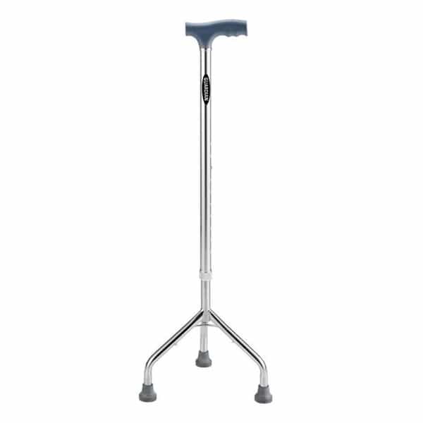 Guardian Walking Stick 3 Leg For Patients | Adjustable | Aluminum | Grey