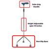 Guardian Walking Stick 3 Leg For Patients | Adjustable | Aluminum | Grey