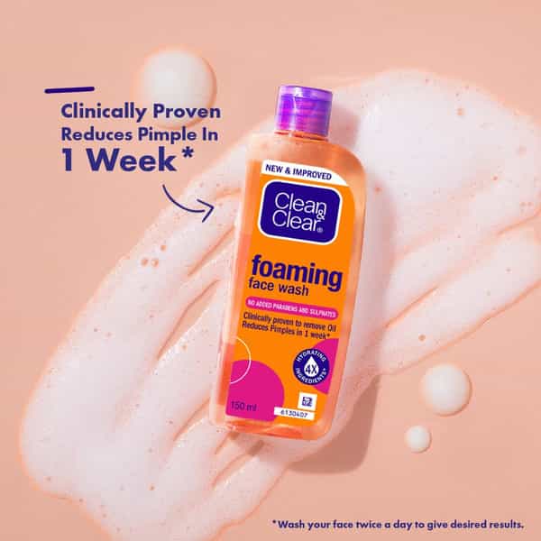 Clean & Clear Foaming 480Ml| Clinically Proven| Pimple & Acne Removal Face Wash (480 Ml)
