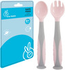 R For Rabbit Safe Feed Flexi Spoon Set Pink Grey