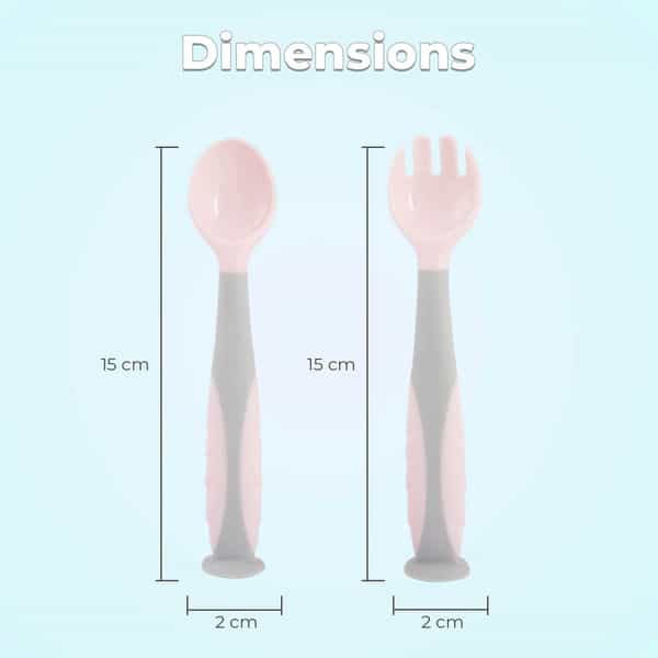 R For Rabbit Safe Feed Flexi Spoon Set Pink Grey