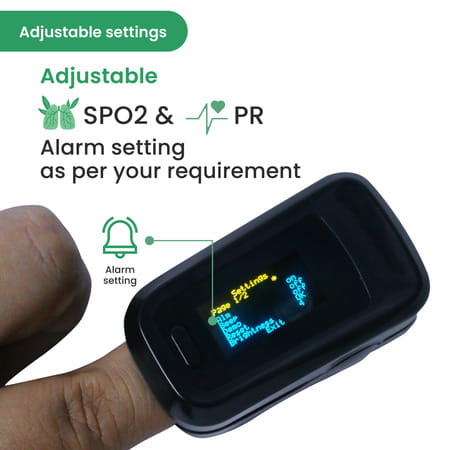 Sahyog Wellness Fingertip Advanced Oled Pulse Oximeter Measures Oxygen Saturation/Spo2/Pi/Rr