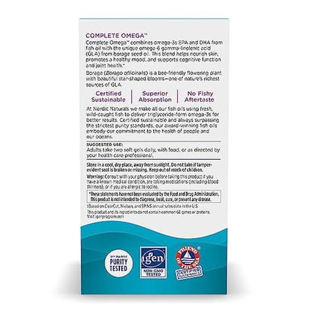 Nordic Naturals Complete Omega 3 Fish Oil 565 Mg Omega 3 Fish Oil Epa & Dha Lemon 60 Softgel