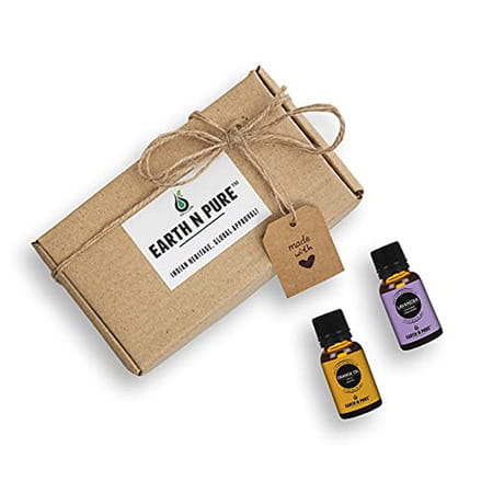 Earth N Pure Lavender & Orange Essential Oils | Pack Of 2 (15 Ml Each) | 100% Pure Undiluted Natural