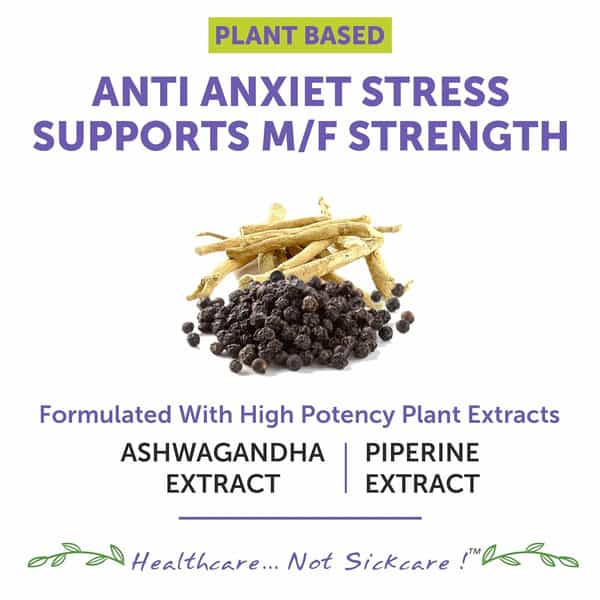 Bliss Welness Ashwagandha Multivitamin For Mind&Body Anti Anxiety Supplement|For Men- 60 Veg Tablets