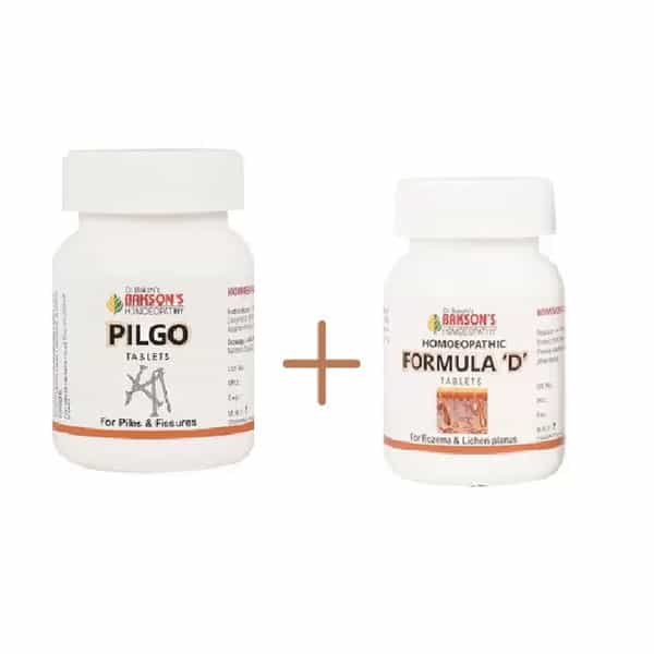 Dr Bakshi's Bakson Homoeopathy Pilgo Tablet + Free Homeopathy Formula -D
