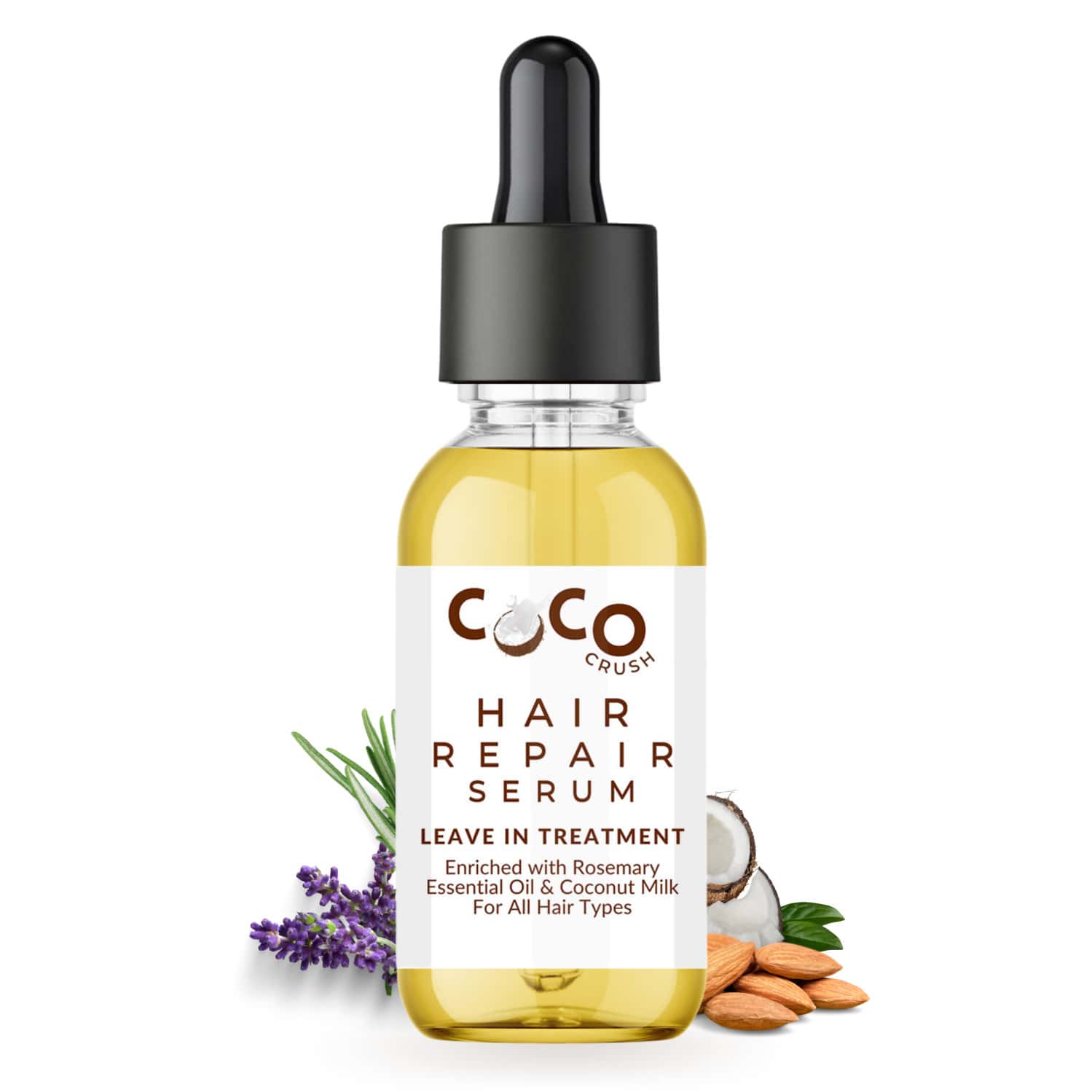 Coco Crush Leave Hair Repair Treatment Serum With Rosemary Oil - 15ml