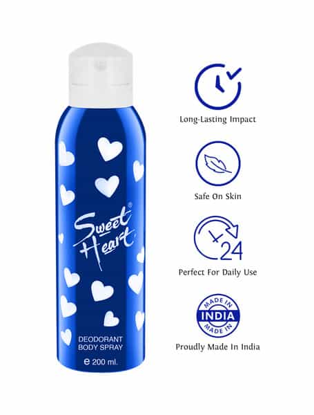 Sweet Heart Blue Deodorant Perfumed Bodyspray 200Ml