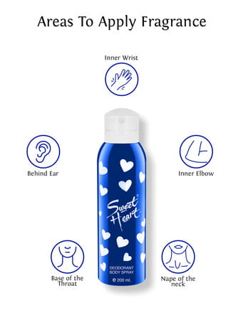 Sweet Heart Blue Deodorant Perfumed Bodyspray 200ml