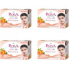 Rosa Transparent Peach & Olive Gel Soap I Skin Conditioners I Bathing Bar I Pack Of 4- 100G Each