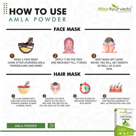 Attar Ayurveda Pure Amla Powder For Hair Growth (250 Grams)