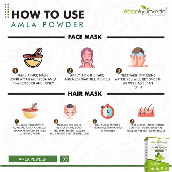 Attar Ayurveda Pure Amla Powder For Hair Growth (250 Grams)