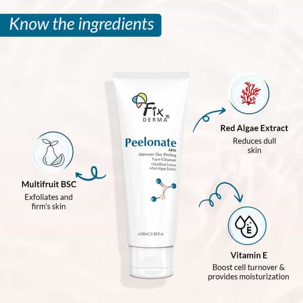 Fixderma Peelonate Aha Face Cleanser Face Exfoliator -100Ml