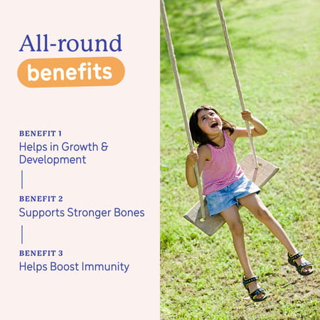 Gritzo Supermilk Overall Growth (7-9y Girls) | 9g Protein Powder (Double Chocolate | 400g)