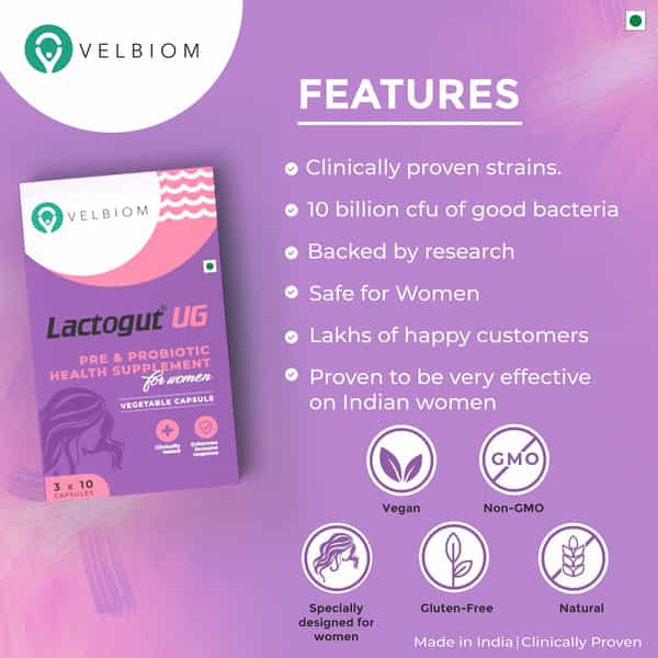 Lactogut Ug Probiotics For Utis 30 No's
