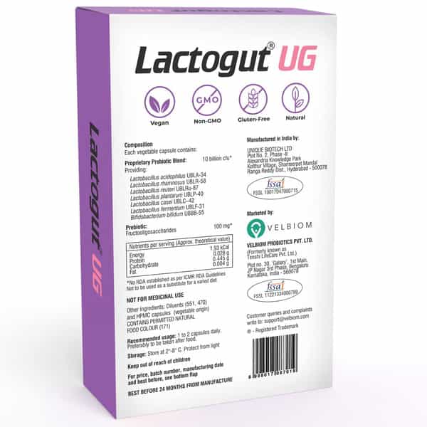 Lactogut Ug Probiotics For Utis 30 No's