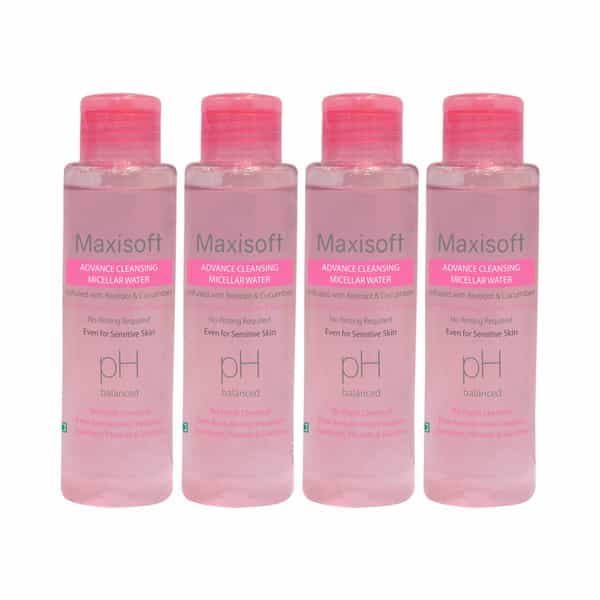 Maxisoft Advance Cleansing Micellar Water | Ph Balanced | Bottle | 100 Ml | Pack Of 2