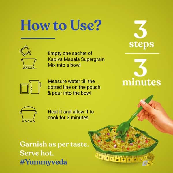Kapiva Masala Supergrain Mix 380G For Weight Management | Instant 3-Minute Meal