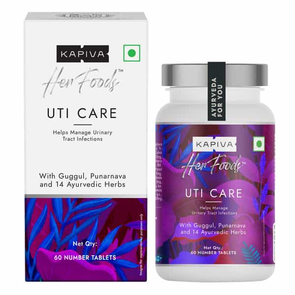 Kapiva Uti Care Tablets (60 Tablets) | 100% Natural & Safely Made | For Urinary Tract Infections