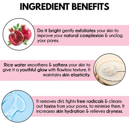 Auli Do It Bright Aha 5% Glycolic Acid And Rice Water Deep Purifying Oil Removing Face Scrub - 50gm