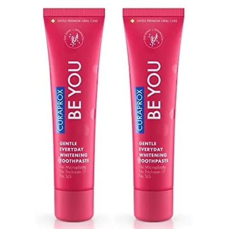Curaprox Gentle Everyday Whitening Toothpaste (Persimmon) 60ml X Pack Of 2 Toothpaste