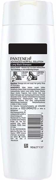 Pantene Advanced Hair Fall Solution Long Black Shampoo - 180Ml