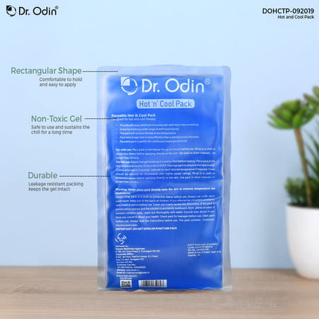Dr. Odin Reusable Hot And Cool Pack Transparent Gel Pack For Pain Relief