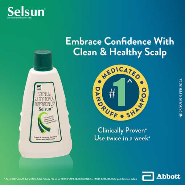 Selsun Suspension Anti Dandruff Shampoo 120Ml X Pack Of 2