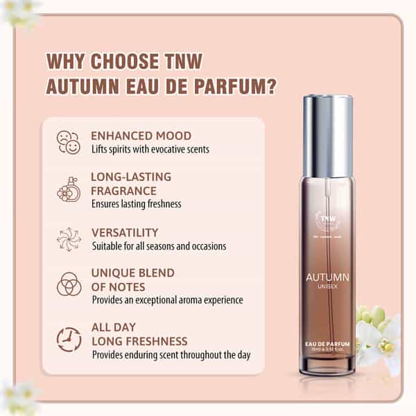Tnw The Natural Wash Autumn Eau De Parfum | Floral Zesty Long Lasting Fragrance 15 Ml