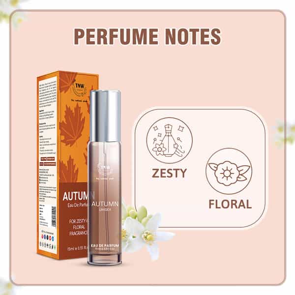 Tnw The Natural Wash Autumn Eau De Parfum | Floral Zesty Long Lasting Fragrance 15 Ml