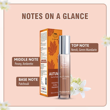 Tnw The Natural Wash Autumn Eau De Parfum | Floral Zesty Long Lasting Fragrance 15 Ml