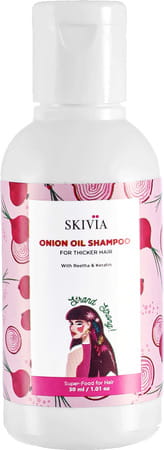 Skivia Onion Oil Mini Shampoo With Reetha & Keratin - 30ml|Enhances Texture|Stimulates Hair Growth