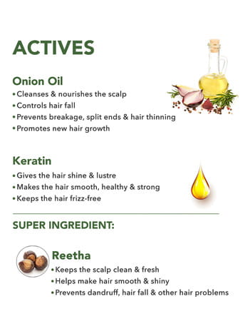 Skivia Onion Oil Mini Shampoo With Reetha & Keratin - 30ml|Enhances Texture|Stimulates Hair Growth