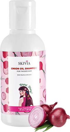 Skivia Onion Oil Mini Shampoo With Reetha & Keratin - 30ml|Enhances Texture|Stimulates Hair Growth