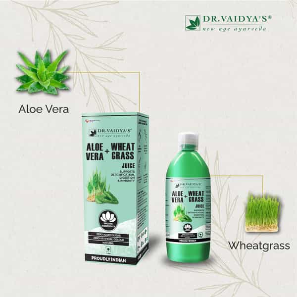 Dr. Vaidya's Aloevera And Wheatgrass Juice - 1 Litre