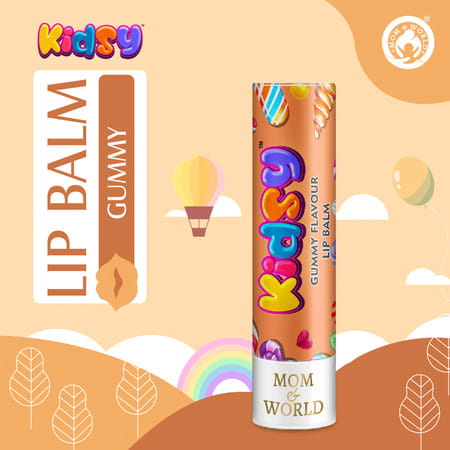Mom & World Kidsy Natural Gummy Floss Lip Balm + Kidsy Natural Kola Flavor Lip Balm 9 G