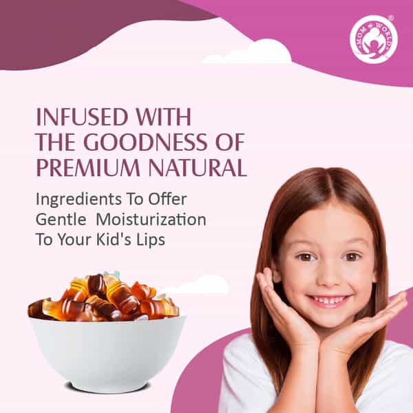Mom & World Kidsy Natural Gummy Floss Lip Balm + Kidsy Natural Kola Flavor Lip Balm 9 G