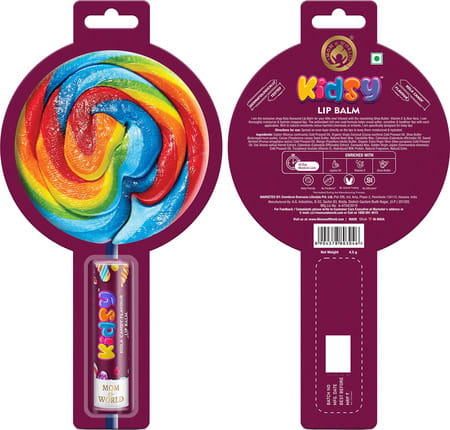 Mom & World Kidsy Natural Gummy Floss Lip Balm + Kidsy Natural Kola Flavor Lip Balm 9 G