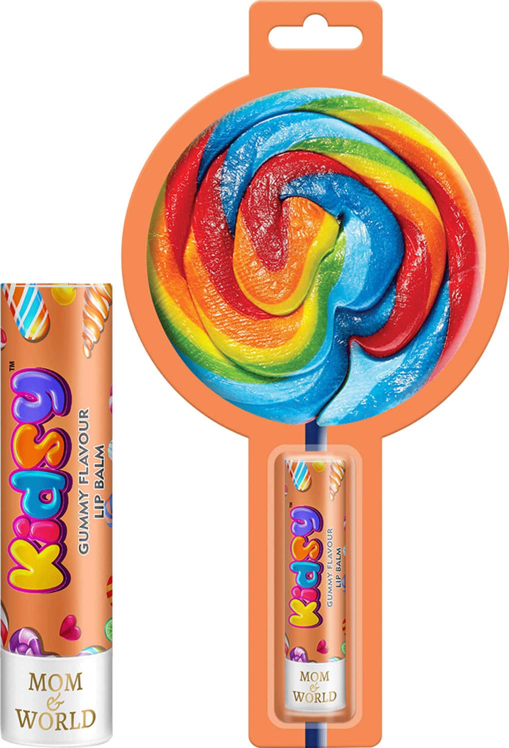 Mom & World Kidsy Natural Gummy Floss Lip Balm All Day Moisture Lock Dermatologically Kids 4.5g